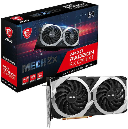 MSI Radeon RX 6750 XT 12GB GDDR6 Mech 2X V1 Graphics Card view 1