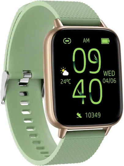 Smartwatch Idealstore Upbest23 Apple Bluetooth Built-in Speaker Microphone Voice Assistant Nfc Multi-sport Heart Rate Oxygen Monitor Thermometer Hd Display Curved Glass Password Lock 200mah Battery Green Color