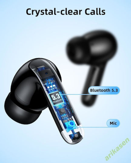 In-ear Bluetooth Handsfree Earphones Black view 3