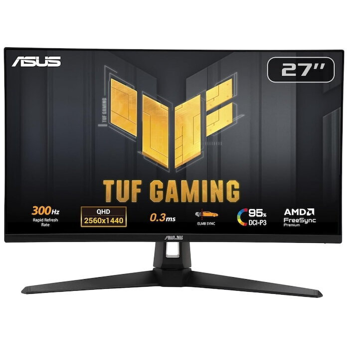 Asus TUF Gaming VG27AQM5A IPS HDR Gaming Monitor 27" QHD 2560x1440 300Hz with Response Time 1ms GTG view 3