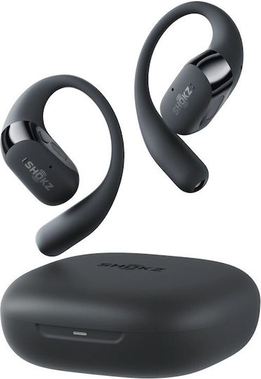 Shokz OpenFit 2 Open Ear Bluetooth Handsfree Earphones with Sweat Resistance and Charging Case Black