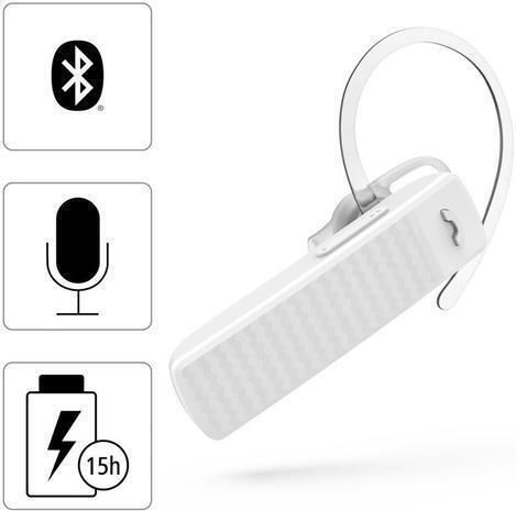 HAMA MyVoice 1500 Earbud Bluetooth Handsfree Earphone White view 4