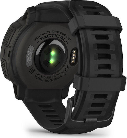 Garmin Instinct Crossover Solar Tactical 45mm Waterproof Smartwatch with Heart Rate Monitor (Black) view 6