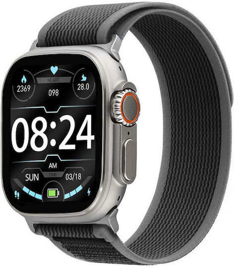 Lee Cooper Square Edge Plus Waterproof Smartwatch with Heart Rate Monitor (Gray) view 2