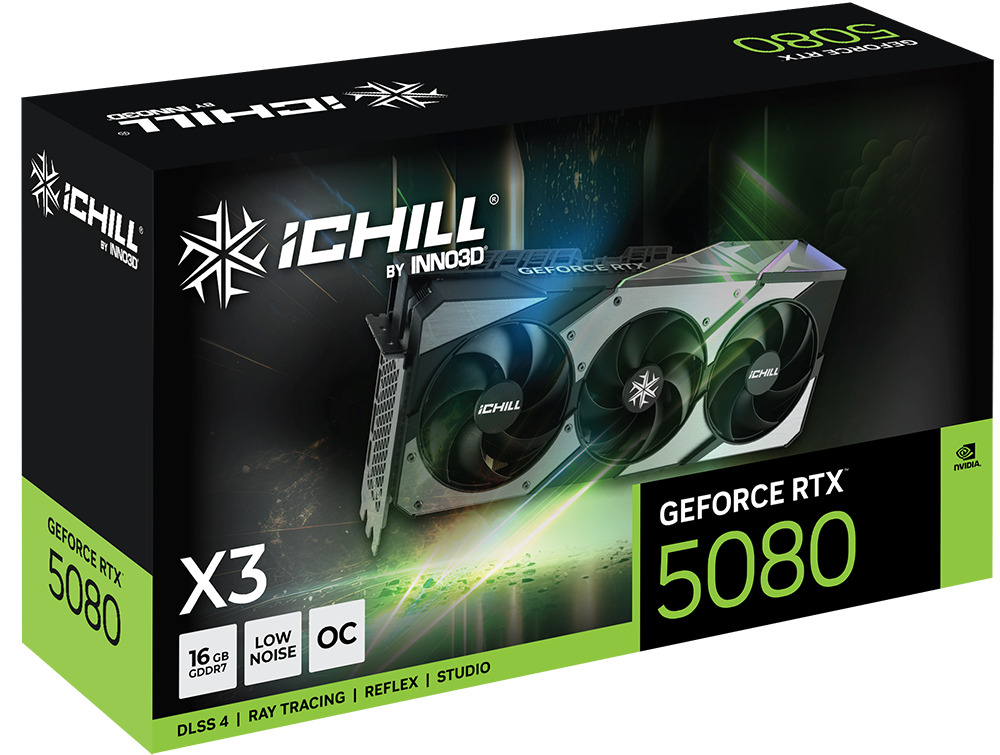 Inno 3D GeForce RTX 5080 16GB GDDR7 IChill X3 Graphics Card C50803-16D7X-176069H view 3