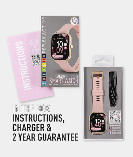 Reflex Active Series 23 Smartwatch with Heart Rate Monitor (Stone Set Pink & Rose Gold) view 6