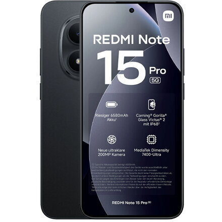 Xiaomi Redmi Note 15 Pro NFC 5G Dual SIM (8GB/256GB) Black view 6