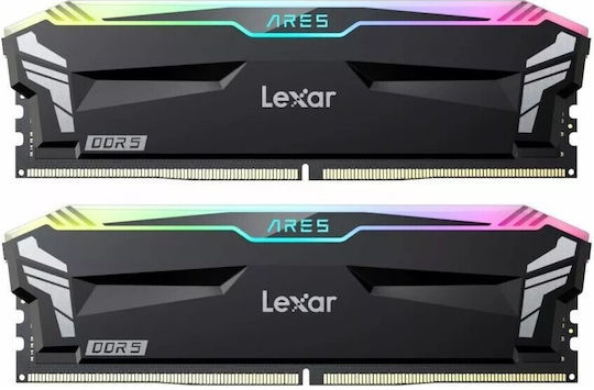 Lexar Ares RGB 32GB DDR5 RAM with 2 Modules (2x16GB) and 7200 Speed for Desktop (LD5U16G72C34LA-RGD)