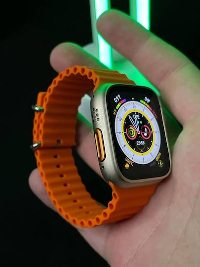 X8 Ultra Smartwatch with Heart Rate Monitor (Champagne Gold) view 6