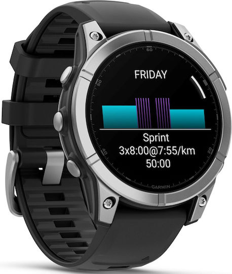 Garmin Fenix E Stainless Steel 47mm Waterproof Smartwatch with Heart Rate Monitor (Black) view 8