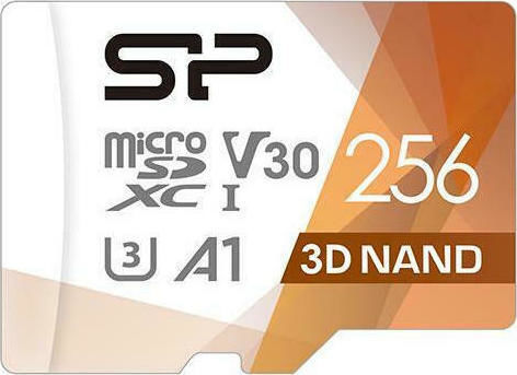 Silicon Power Superior Pro microSDXC 256GB U3 V30 A1 UHS-I 100MB/s Memory Card with Adapter vue 2