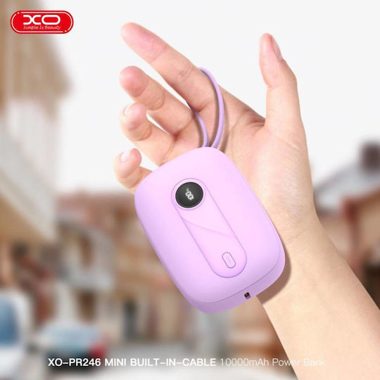 XO PR246 Power Bank 10000mAh 20W Power Delivery Purple view 4
