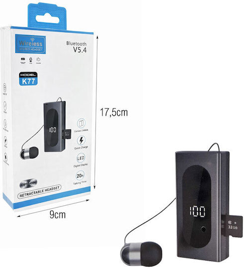 K77 In-ear Bluetooth Handsfree Lapel Headset view 2