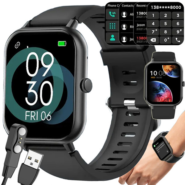 Verk Group ZL54CJ Smartwatch with Heart Rate Monitor (Black) view 1