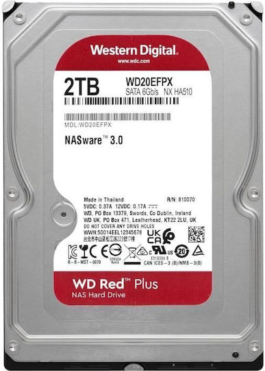 Western Digital Red 2TB HDD Hard Drive 3.5" SATA III 5400rpm with 64MB Cache for NAS WD20EFPX view 7