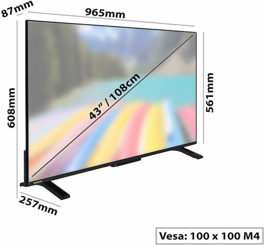 Toshiba Smart Television 43" 4K UHD LED 43UV2363DG HDR (2023) vue 4