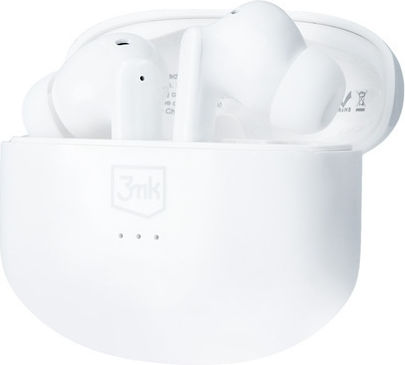 3MK LifePods In-ear Bluetooth Handsfree Earphones with Charging Case White view 3