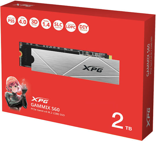 Adata XPG GAMMIX S60 SSD 2TB M.2 Type with PCI Express 4.0 Connection AGAMMIXS60-2T-CS view 6