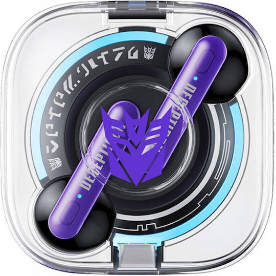 The Transformers TF-T03 In-ear Bluetooth Handsfree Earphones with Charging Case Purple