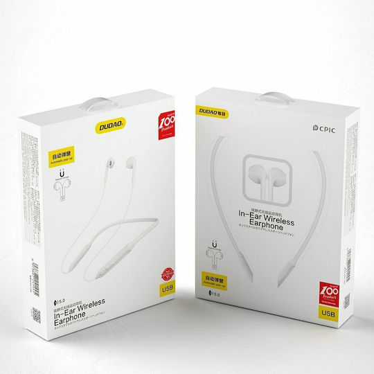 Dudao U5B In-ear Bluetooth Handsfree Earphones White view 9