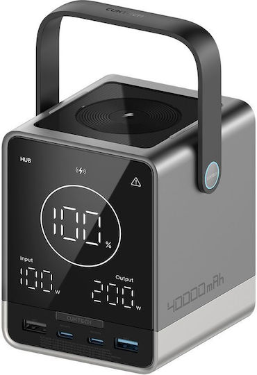Cuktech P01CT Power Bank 40000mAh 300W with 2 USB-A Ports and 2 USB-C Ports Black