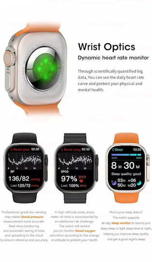 S8 Ultra 49mm Smartwatch with Heart Rate Monitor (Black) view 5