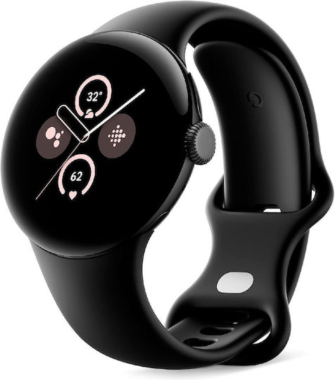 Google Pixel Watch 2 LTE Aluminium with eSIM and Heart Rate Monitor (Matte Black / Obsidian Active Band)
