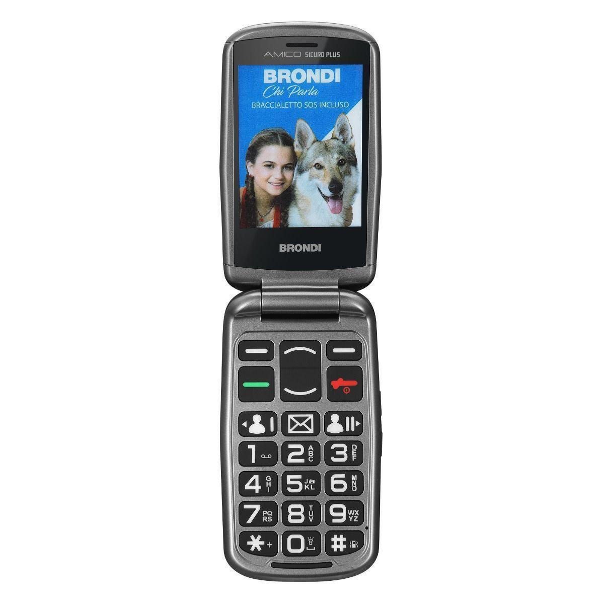 Brondi Amico Sicuro Plus Dual SIM Mobile with Large Buttons Black view 1