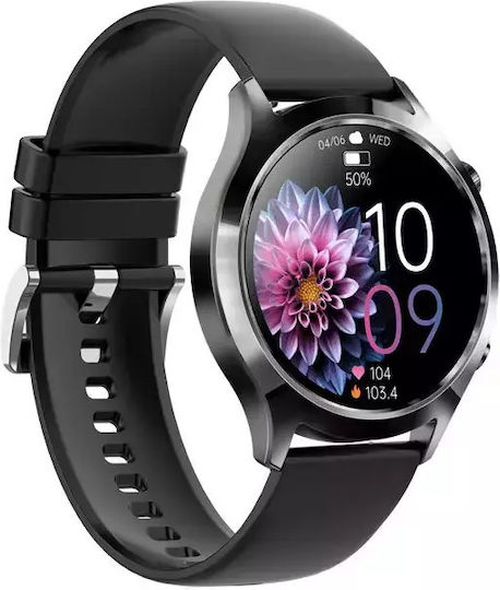 Nubi KM18 Smartwatch with Heart Rate Monitor (Black) view 3