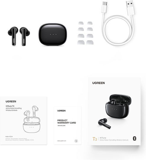 Ugreen HiTune T3 In-ear Bluetooth Handsfree Earphones with Charging Case Black view 8