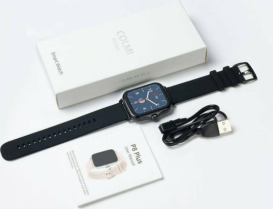 Colmi P8 Plus 43mm Smartwatch with Heart Rate Monitor (Black) view 2
