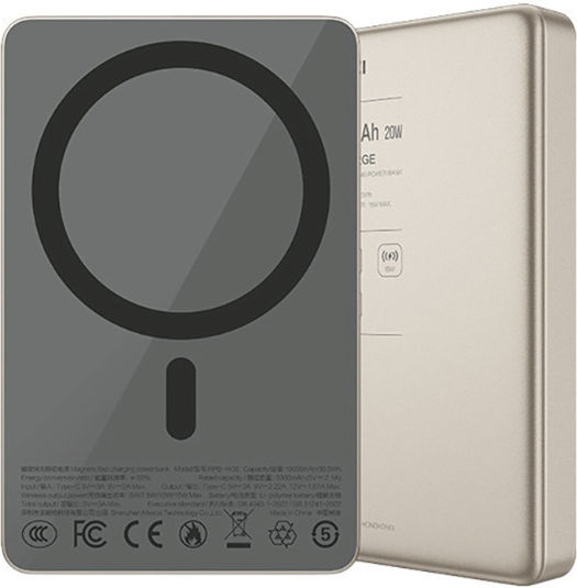 Recci RPB-W36 Power Bank 10000mAh 20W Power Delivery Gold view 1