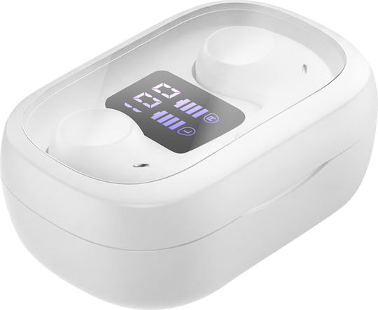 Avizar Wireless Bluetooth 5.3 Stereo Headphones Bass Active Noise Cancelation White view 5