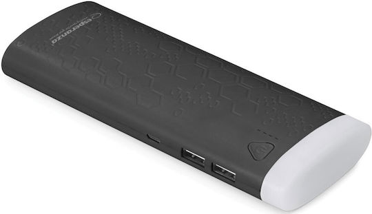 Esperanza Fermion Power Bank 10000mAh with 2 USB-A Output Ports Black