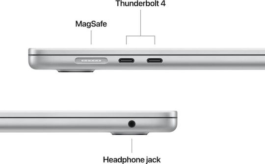 Apple MacBook Air 15.3" IPS Retina Display (M4-10‑core/16GB/256GB SSD/10-Core) Silver (GR Keyboard) vista 9