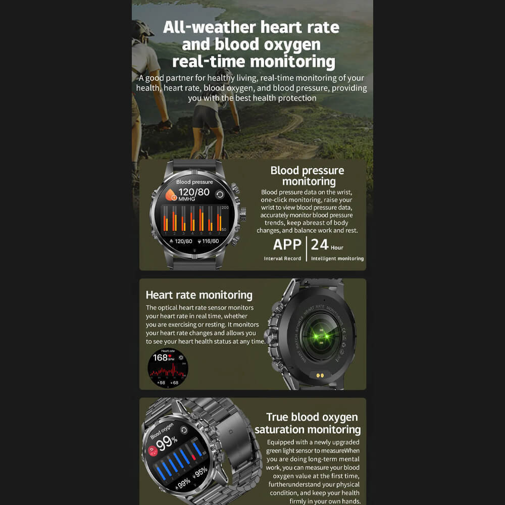 Microwear CF53 Smartwatch with Heart Rate Monitor (Silver Steel) view 3
