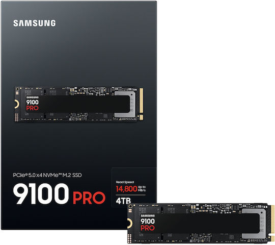 Samsung 9100 PRO SSD 4TB M.2 Type with PCI Express 5.0 Connection PS5 Compatible MZ-VAP4T0BW