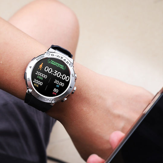Microwear K28H Smartwatch with Heart Rate Monitor (Blue Case / Blue Silicone Strap) vue 6