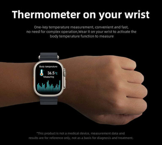 Ultra Max 8 Smartwatch with Heart Rate Monitor (Gray) view 2