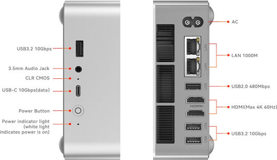 Beelink EQi13 Pro Mini PC (Core i5-13500H/32GB DDR4/500GB SSD/W11 Pro) view 4