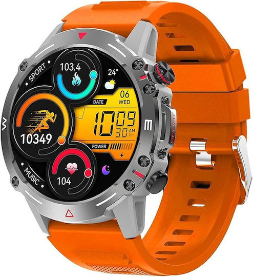 Trevi T-FIT 510 A Aluminium 53mm Smartwatch with Heart Rate Monitor (Black-Orange) vue 4
