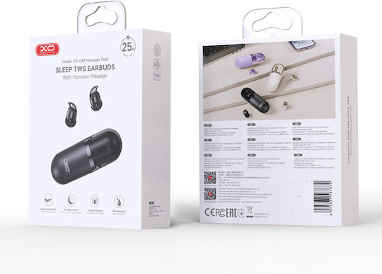 XO G48 Sleep In-ear Bluetooth Handsfree Earphones with Sweat Resistance and Charging Case Black view 5