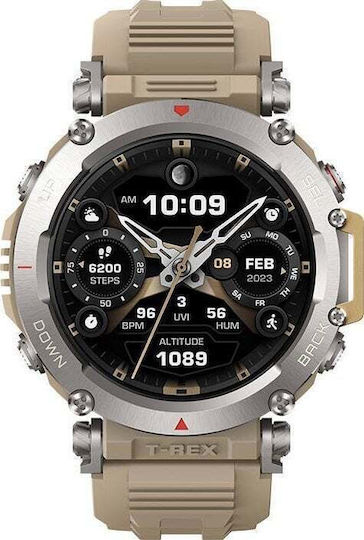 Amazfit T-Rex Ultra Waterproof Smartwatch with Heart Rate Monitor (Sahara) view 1