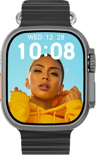 NO.1 DT8 Ultra+ Smartwatch with Heart Rate Monitor (Black) view 2