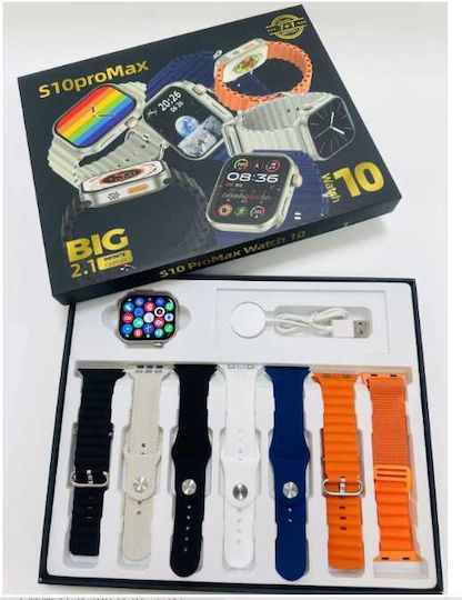 S10 Pro Max 49mm Smartwatch with Heart Rate Monitor (White) view 2