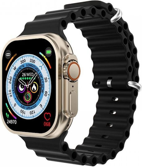 S9 Ultra 2 49mm Smartwatch with Heart Rate Monitor (Black)