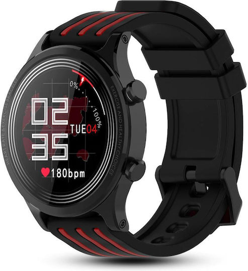 Kingwear E5 46mm Smartwatch with Heart Rate Monitor (Black)