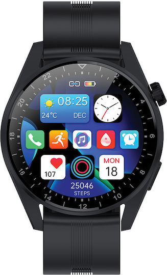 DAS.4 SG48 Smartwatch with Heart Rate Monitor (Black)