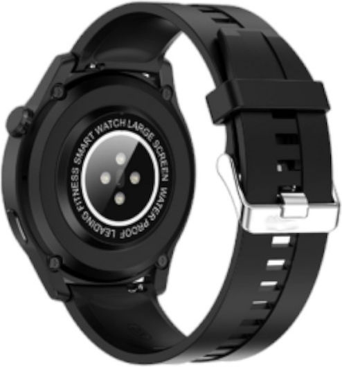Fit Me One Max Stainless Steel 45mm Smartwatch with Heart Rate Monitor (Black) Ansicht 3