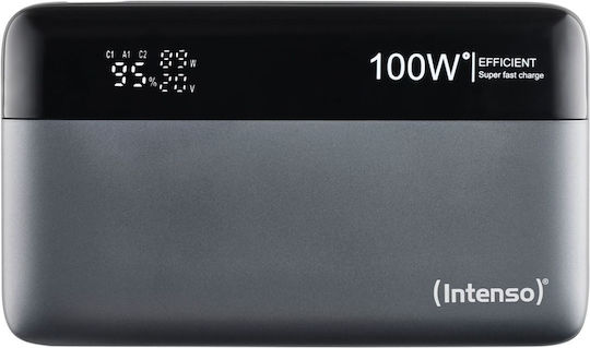 Intenso HE20000 Power Bank 20000mAh 100W with USB-A Port and 2 USB-C Power Delivery Ports Gray view 2